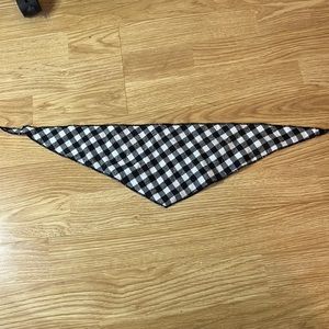 Black and red flannel reversible pet bandana